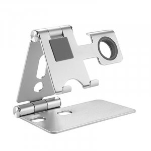 Brateck 2 in 1 Foldable Cell Phone and Smartwatch Stand - Silver PHS01-2
