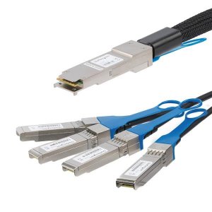 StarTech MSA Uncoded QSFP+ Breakout Cable 3m 40GbE QSFP+ to 4x SFP+ DAC QSFP4SFPPC3M