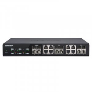 QNAP QSW-M1208-8C 4-Port 10GbE SFP+ + 8-Port 10GbE SFP+ Combo Web Managed Switch