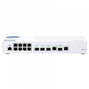 QNAP QSW-M408-2C 8-Port GbE RJ45 + 4-Port 10GbE SFP+ Web Managed Desktop Switch