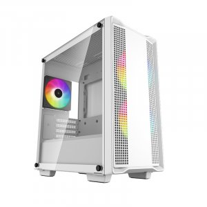 DeepCool CC360 WH Tempered Glass ARGB Micro-ATX Case - White