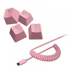 Razer PBT 120 Keycaps + Coiled USB Cable Upgrade Set - Quartz Pink RC21-01491000