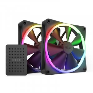 NZXT F140RGB 140mm RGB Case Fan - Twin (Black)