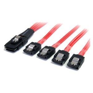 StarTech SAS Cable SFF-8087 to 4x Latching SATA SAS8087S450