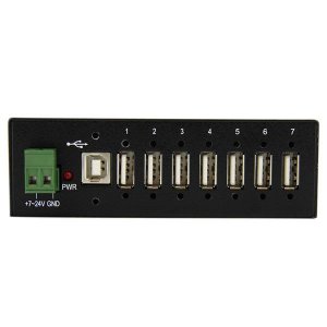 StarTech 7 Port USB 2.0 Hub (USB-A) - Metal Industrial Hub - ESD/Surge