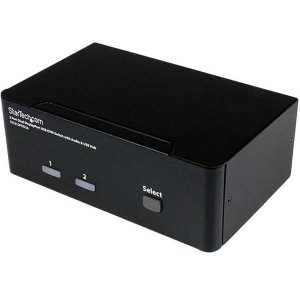 StarTech 2 Port Dual DisplayPort USB KVM Switch with Audio & USB 2.0 Hub SV231DPDDUA