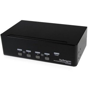 StarTech 4 Port Dual DVI USB KVM Switch with Audio & USB 2.0 Hub SV431DD2DUA