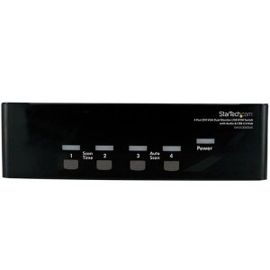 StarTech 4 Port DVI VGA Dual Monitor KVM Switch USB with Audio and USB 2.0 Hub SV431DDVDUA