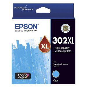 Epson 302XL High Capacity Claria Premium Cyan Ink Cartridge T01Y292