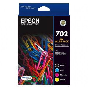 Epson 702 Standard Capacity DURABrite Ultra CMYK Ink Cartridge Pack T344692