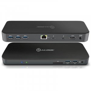 Alogic ThunderBolt 3.0 Docking Station with 4K Display with Power Delivery TB3D2D24K-H