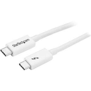 StarTech 2m Thunderbolt 3 Cable - 20Gbps - White - Thunderbolt USB-C DP TBLT3MM2MW