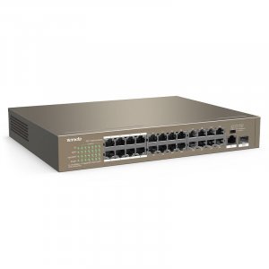 Tenda TEF1126P-24-250W 24-Port 10/100Mbps 1-Port Gigabit PoE Switch with SFP