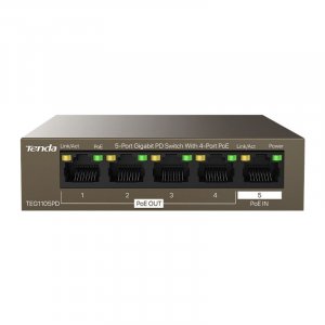 Tenda TEG1105PD 5-Port Gigabit PD Ethernet Switch with 4-Port PoE