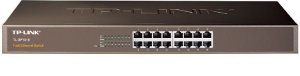 TP-Link TL-SF1016 16-port 10/100M Switch, 16 10/100M RJ45 ports, 1U 19-inch rack-mountable steel case