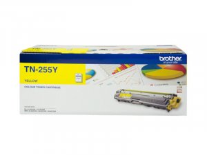 Brother TN-255Y High Yield Yellow Toner - Up to 2,200 Pages