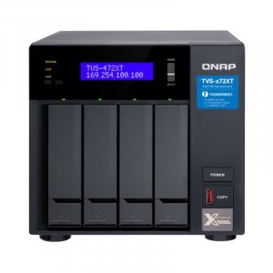 QNAP TVS-472XT-I3-4G 4 Bay Diskless NAS Core i3-8100T 4 Core 3.1GHz 4GB