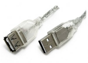 USB 2.0 Extension Cable Type A to A M/F Transparent - 1m