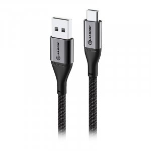 Alogic Super Ultra 30cm USB-C to USB-A Cable - Space Grey