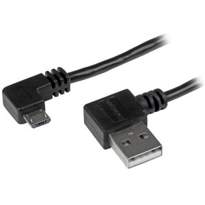 StarTech 1m / 3 ft Micro-USB Cable with Right-Angled Connectors - M/M USB2AUB2RA1M