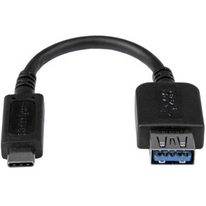 StarTech 15cm USB 3.1 Gen-1 Type-C to Type-A (M/F) - Black