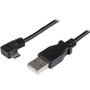 StarTech 3 ft Right Angle Micro-USB Charge & Sync Cable M/M 30/24 AWG