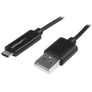 Startech Usbaubl1m 1m Micro-usb Cable With Led Charge Light