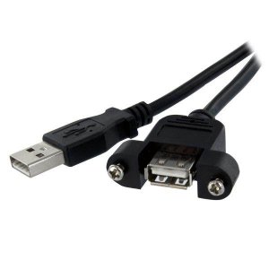 StarTech 30cm Panel Mount USB Cable A to A - F/M