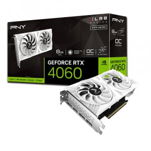 PNY GeForce RTX 4060 8GB OC XLR8 VERTO DF White Video Card