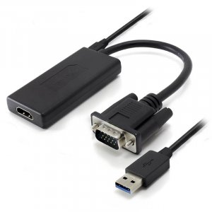 Alogic Portable VGA to HDMI Adapter with USB Audio & 1080p Resolution Support