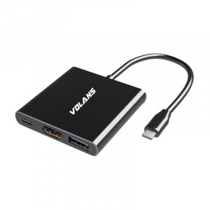 Volans VL-UCH3C2 Aluminium USB-C 4K Multi-Port Adapter with Power Delivery