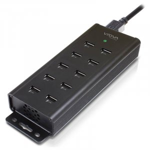 Alogic VROVA 10 Port 2.4A USB Charger with Smart Charge (100W) - Aluminium VPLUC10A100