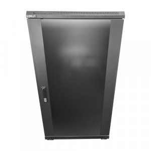 Ldr Assembled 22u Server Rack Cabinet (600mm X 1000mm), Glass Door, 1x 8-port Pdu, 1x 4-way Fan, 2x Fixed Shelves - Black Metal Construction