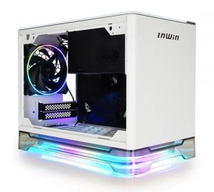In Win A1PLUS-WHITE MINI ITX Case WIRELESS CHARGING 12V RGB FAN 650W GOLD PSU