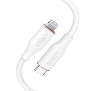 Anker A8663h21 Powerline Soft Usb-c To Lightning 1.8 Metre - White 