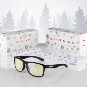Gunnar Gn-bun-00035 Intercept Amber Onyx Indoor Digital Eyewear Holiday Bundle