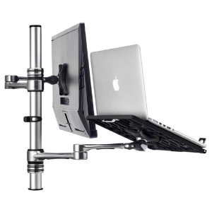 Atdec Notebook Monitor Arm Combo Mount - Silver