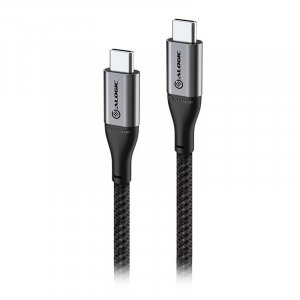 Alogic Super Ultra Usb-c To Usb-c Cable - Male To Male - 1.5m - Usb 2.0 - 5a - 480mbps - Space Grey