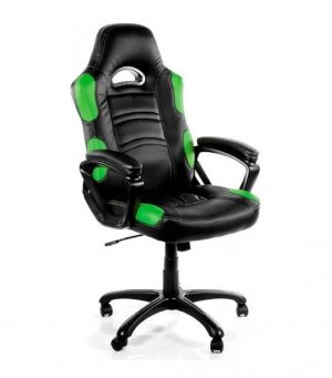 Arozzi Aro-monza-gn Black & Green Monza Adjustable Ergonomic Motorsports Inspired Desk Chair