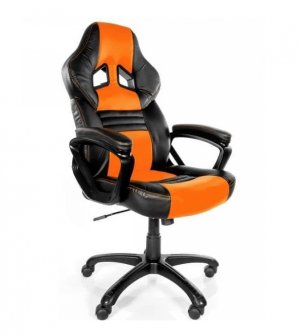 Arozzi Aro-monza-or Black & Orange Monza Adjustable Ergonomic Motorsports Inspired Desk Chair