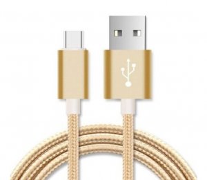 Astrotek 2m Micro Usb Data Sync Charger Cable Cord Gold Color For Samsung Htc Motorola Nokia Kndle Android Phone Tablet & Devices