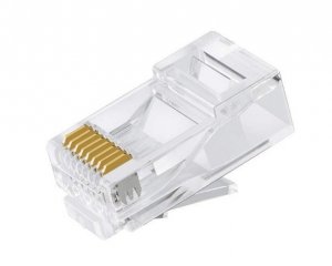 Astrotek Cat6 Utp -rj45 Connector 8p8c Network Plug 3 Prong Blade Gold Plating 