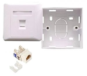 Astrotek Cat6 Rj45 Wall Face Plate 86x86mm 1 Port Socket Kit