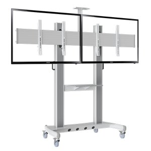 North Bayou Height Adjustable Trolley For Tv Screen Size 40-65 Max 136.4kg - White