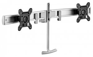 Atdec Dual Rail Crossbar - Wht - Load: 2-7kg Per Monitor