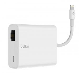 Belkin B2B165BT Power Adapter And Ethernet Port With Lightning Connector For Apple