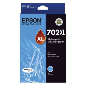 Epson 702xl Cyan Ink Durabrite Wf-3720 Wf-3725