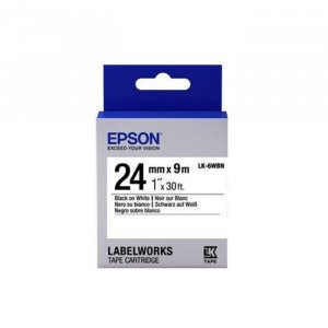 Epson Tape Standard 24mm Blk On White 9 Metres For Lw-600p