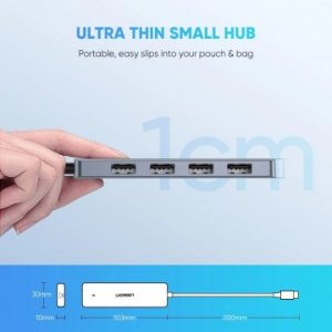 Ugreen 70336 Usb Type-c To 4 Port Usb 3.0 Hub 