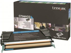 Lexmark C734a1cg Cyan Toner Prebate Yield 6000 Pages For C734 C736